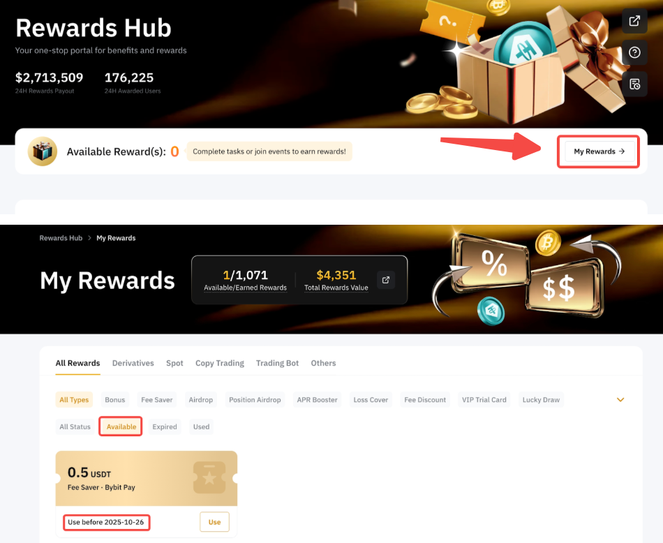 Bybit Rewards Hub 2026 — new user milestone tasks and bonus tiers dashboard