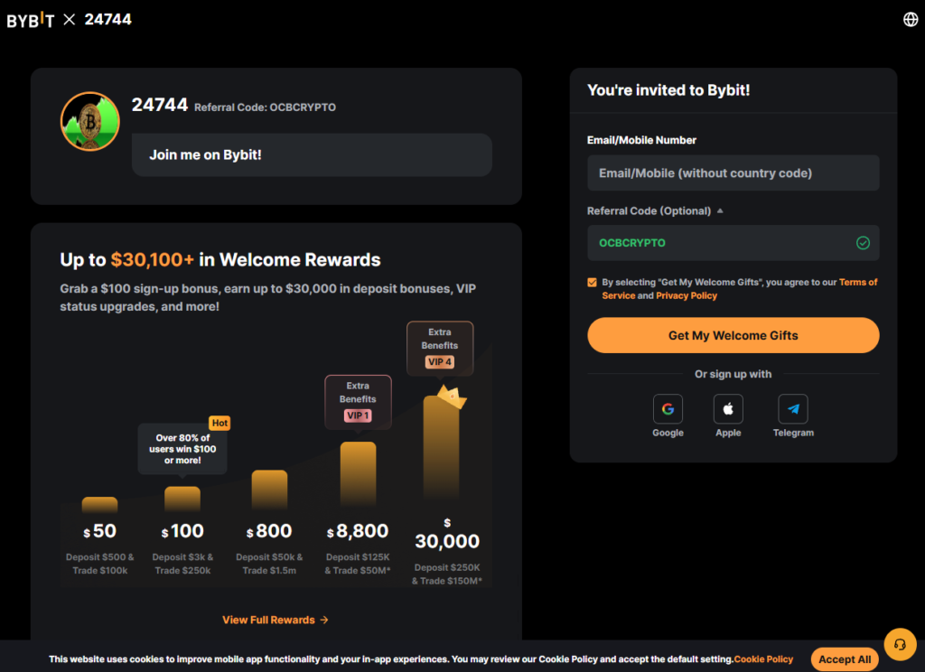 Step 2: Bybit Sign up Page