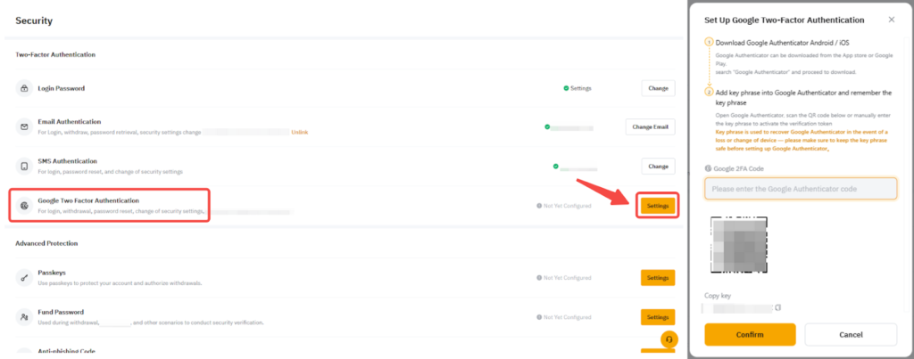 Bybit account security settings 2026 — two-factor authentication setup page