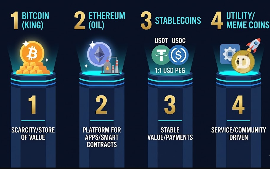 what is cryptocurrency 2026-Main types of cryptocurrency 2026 chart