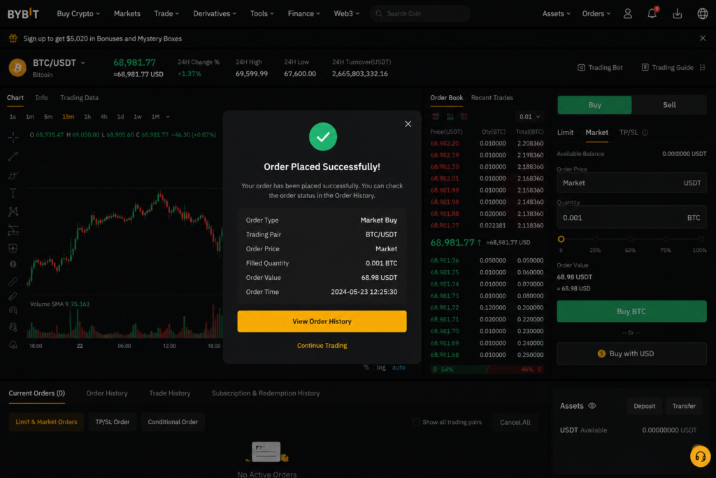 how to buy bitcoin for beginners 2026-Successful transaction confirmation screen