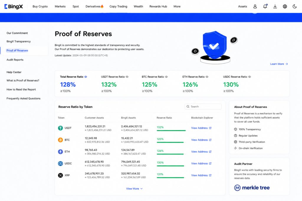 bingx review 2026--BingX Proof of Reserves page