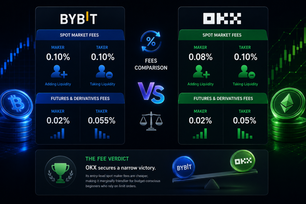 bybit vs okx 2026-Trading Fees Comparison: Spot and Futures between Bybit & OKX