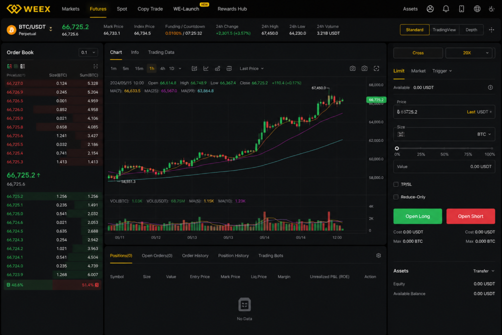 weex review 2026-Weex trading interface