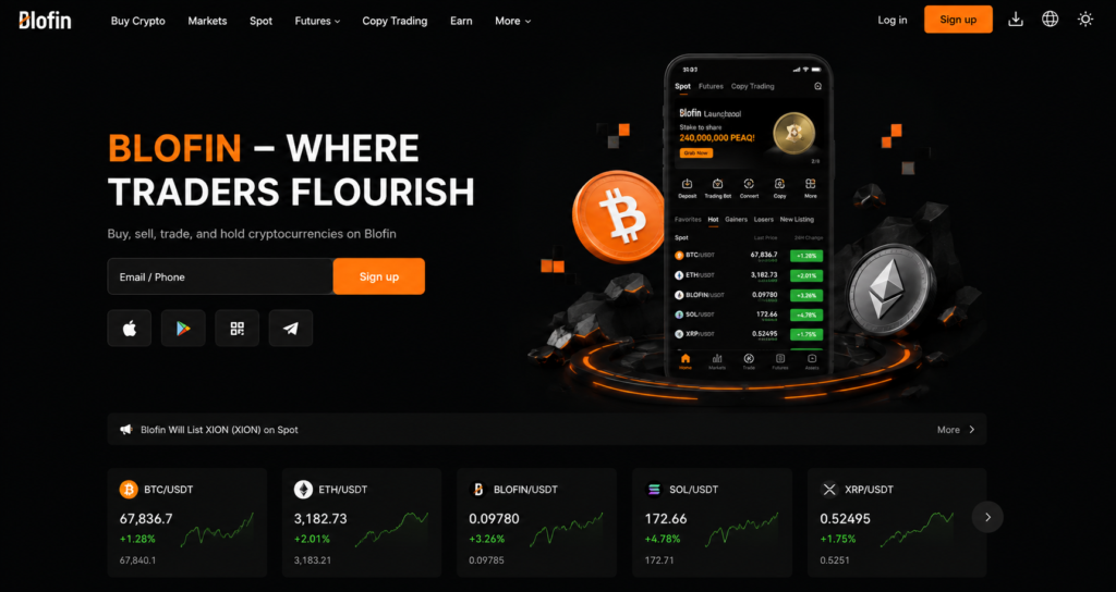 blofin review 2026-Blofin homepage