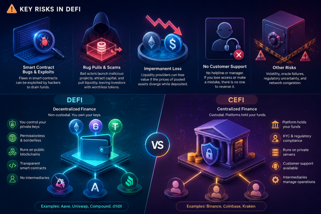What Is DeFi 2026-Key Risks in DeFi and How DeFi Compares to CeFi