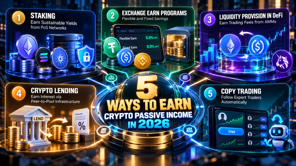 crypto passive income 2026-5 Ways to Earn Crypto Passive Income in 2026