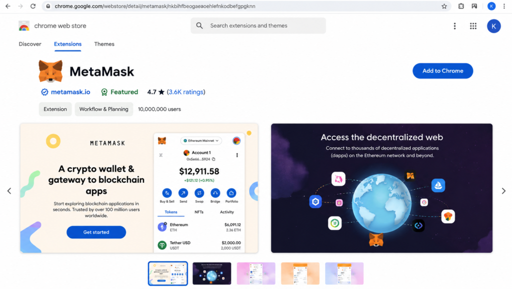 what is crypto wallet 2026-MetaMask Chrome extension installation page on the official Chrome Web Store displaying verified developer credentials