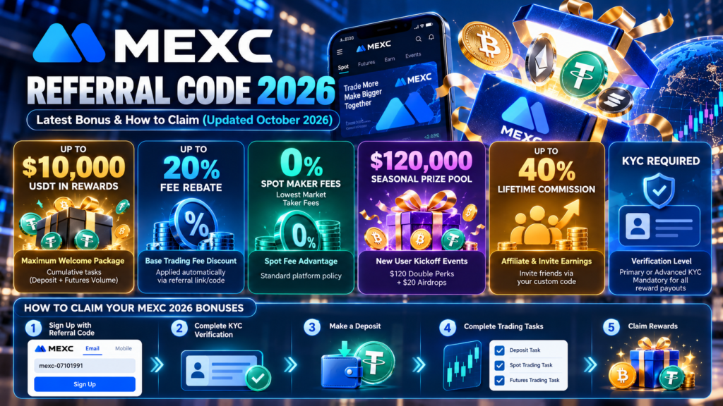 MEXC Referral Code 2026-MEXC Referral Code 2026 Summary & Latest October Bonuses