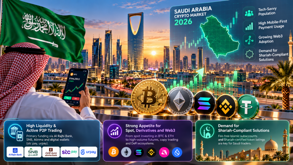 Best Crypto Exchange in Saudi Arabia 2026-Overview of the Saudi Arabia Crypto Market in 2026