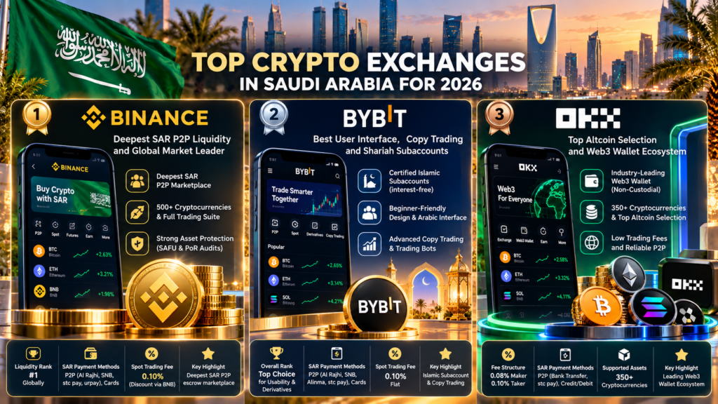 Best Crypto Exchange in Saudi Arabia 2026-Top Crypto Exchanges in Saudi Arabia for 2026