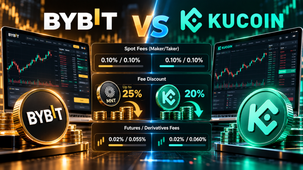 Bybit vs KuCoin 2026-Trading Fees: Spot Maker/Taker and KCS Discounts