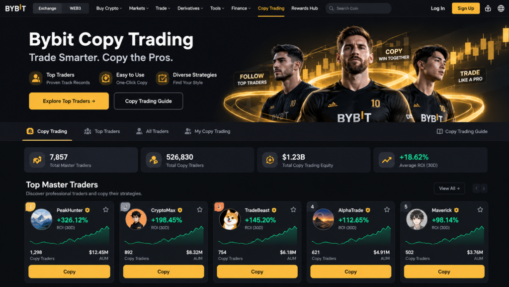 Bybit Copy Trading guide-Bybit Copy Trading Main Homepage Dashboard