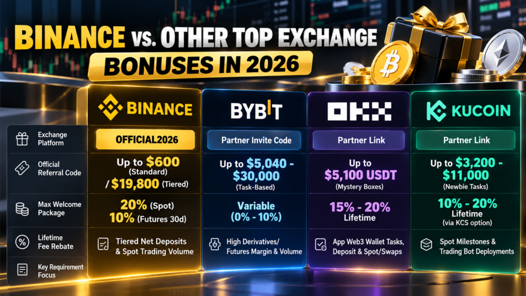Binance Referral Code 2026-Binance vs. Other Top Exchange Bonuses in 2026